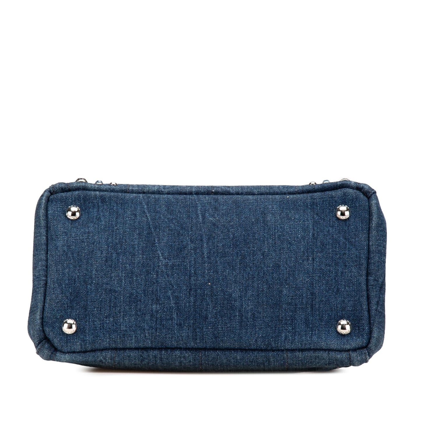 Prada Small Denim Canapa Bijoux Satchel