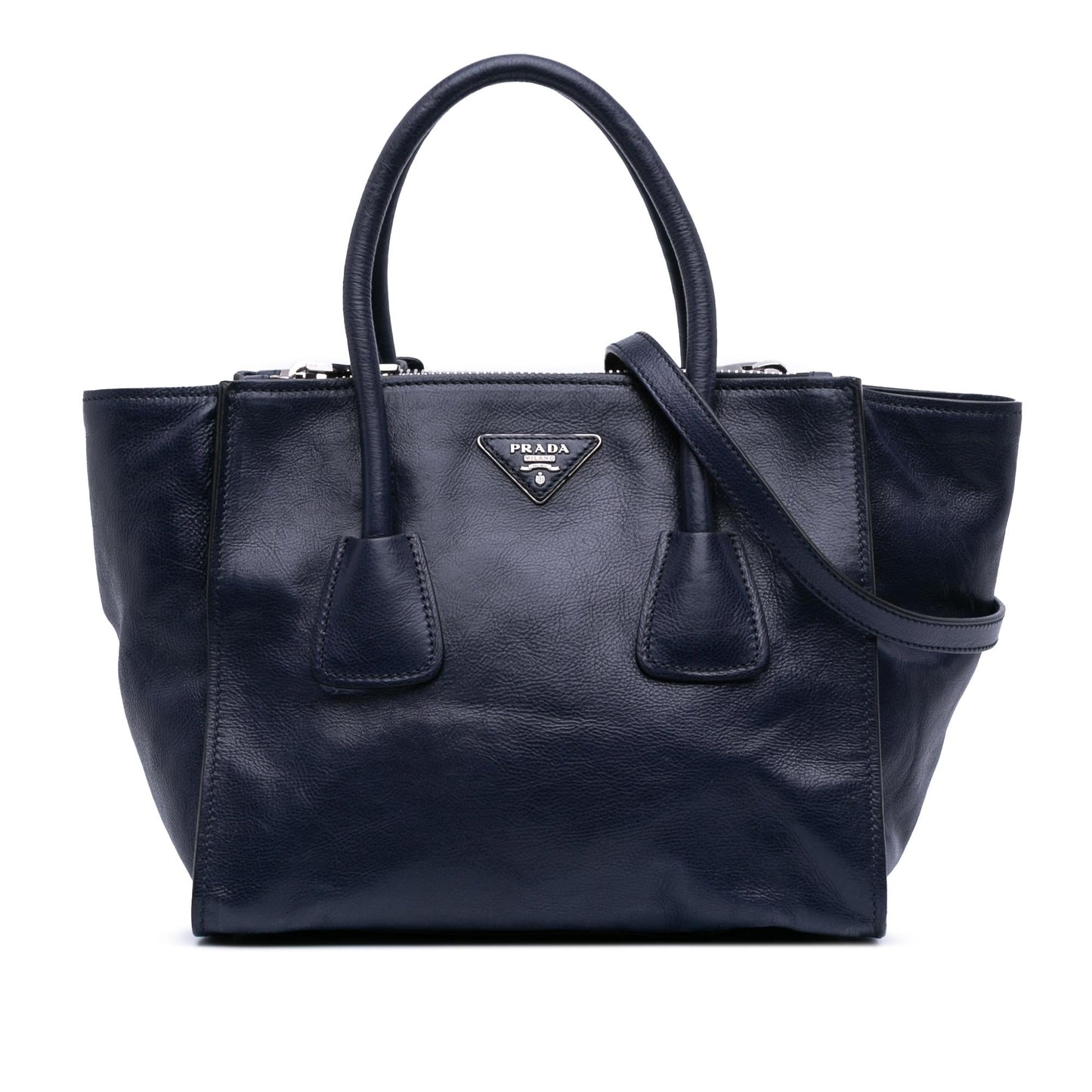 Prada Small Glace Calf Twin Pocket Satchel