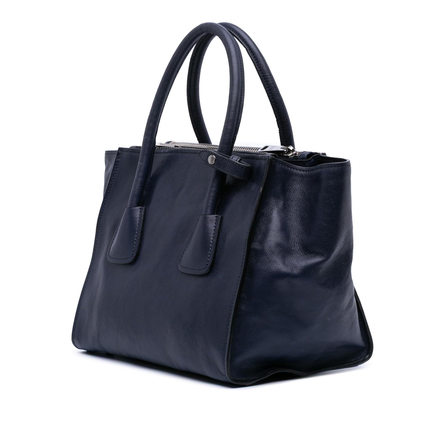 Prada Small Glace Calf Twin Pocket Satchel