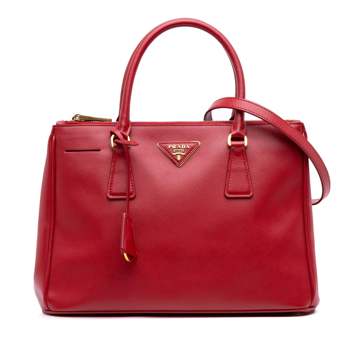 Prada Small Saffiano Lux Galleria Double Zip Satchel