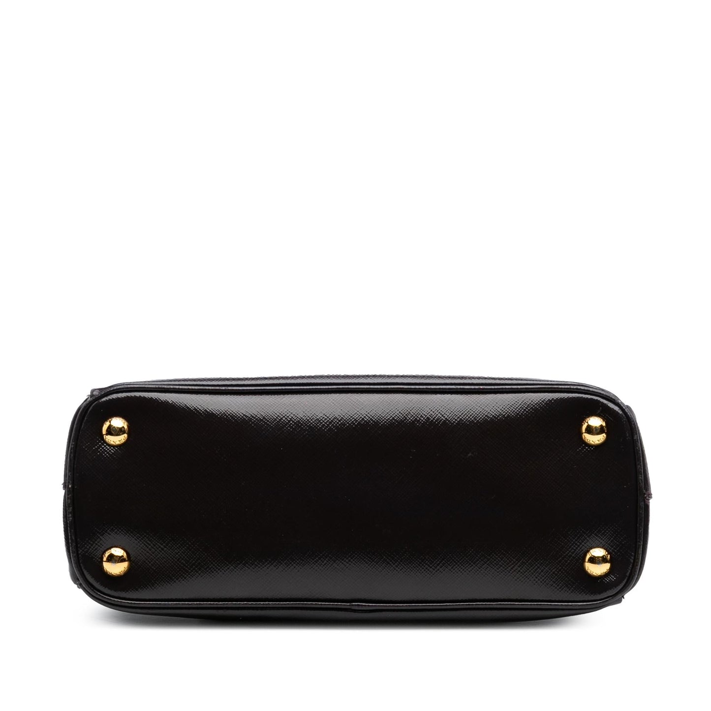 Prada Small Saffiano Vernice Galleria Double Zip Satchel