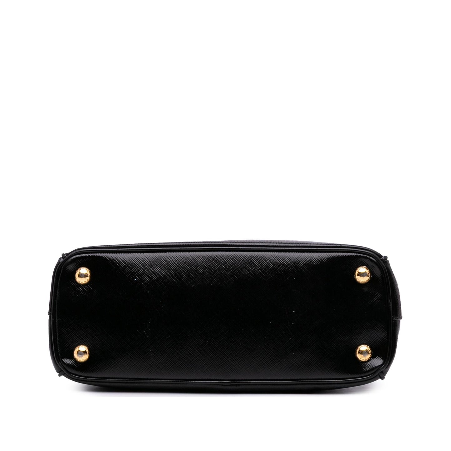 Prada Small Saffiano Vernice Galleria Double Zip Satchel
