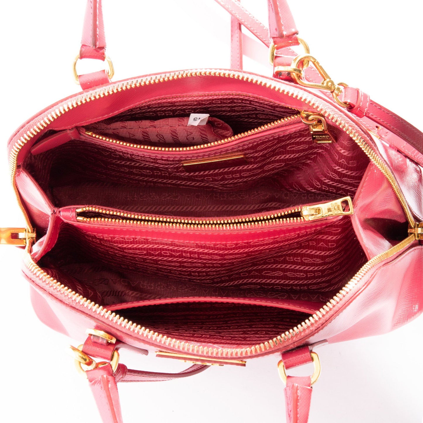 Prada Small Saffiano Vernice Promenade Bag