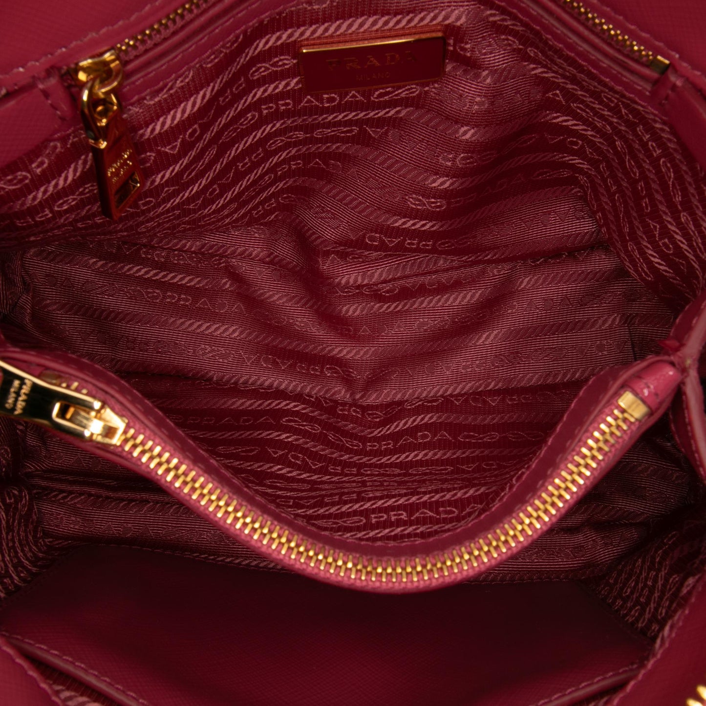 Prada Small Saffiano Vernice Promenade Satchel