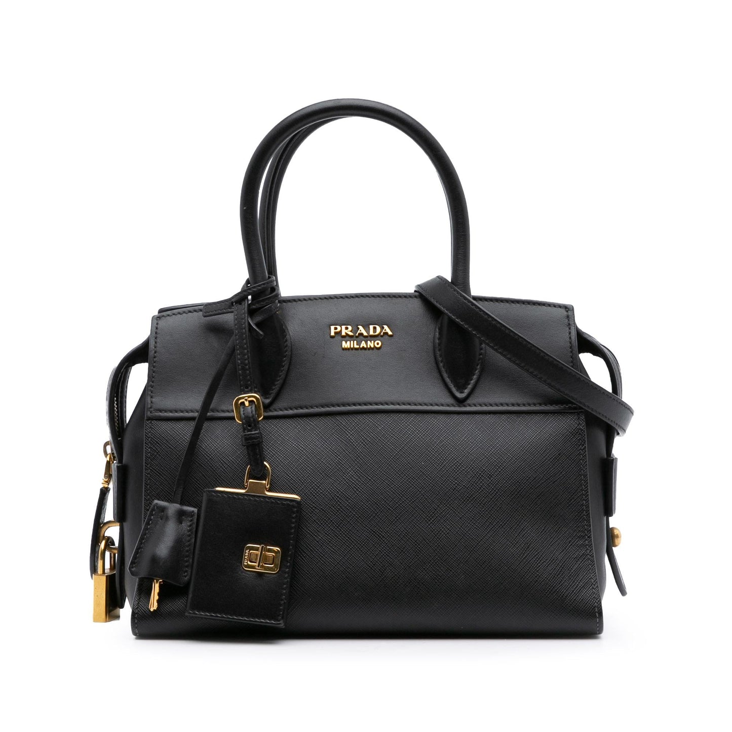 Prada Small Saffiano and City Calf Esplanade Satchel