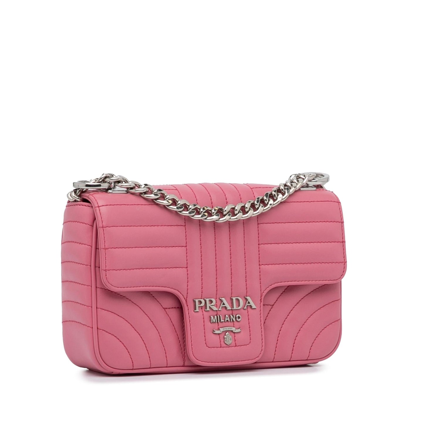 Prada Small Soft Calf Impunture Diagramme Bag (SHG-Bm4bri)