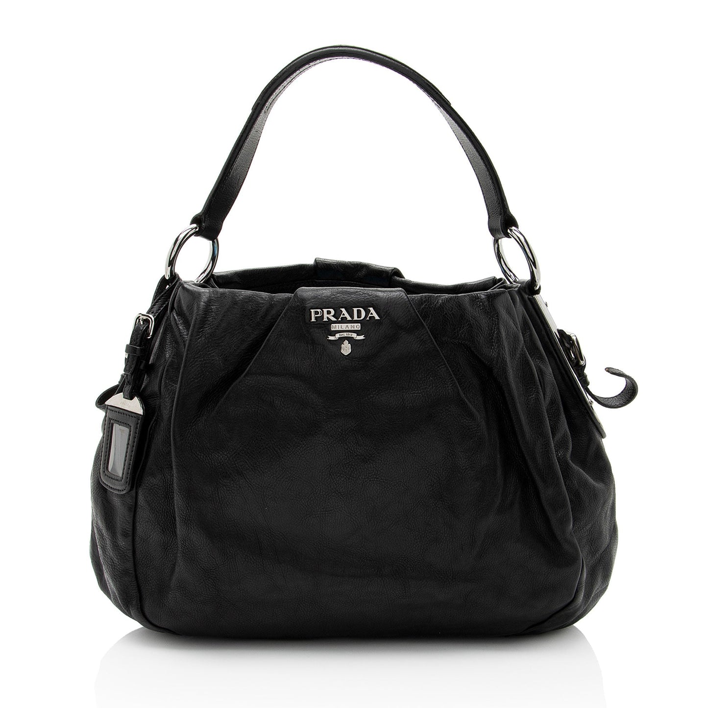 Prada Soft Calf Pleated Hobo