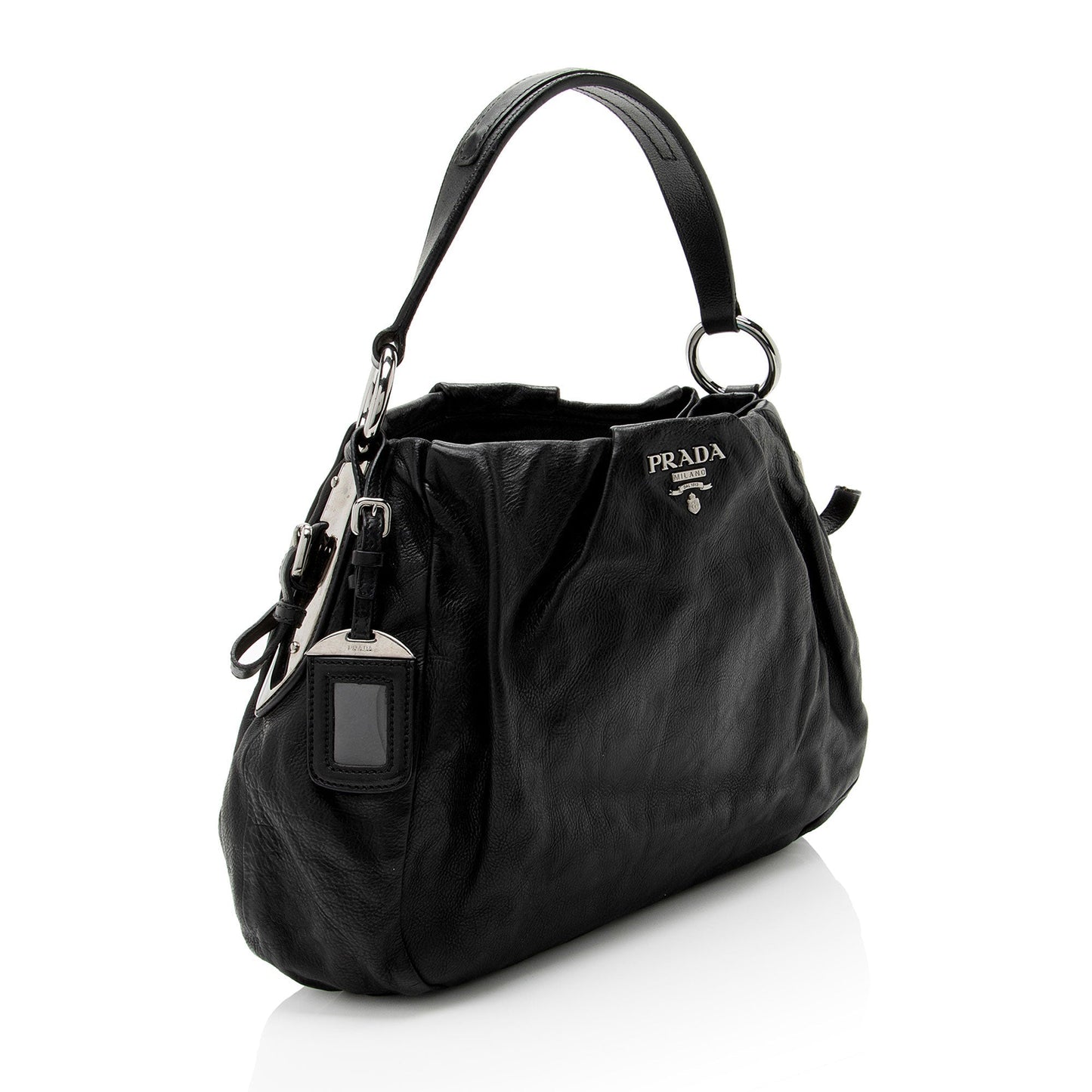 Prada Soft Calf Pleated Hobo