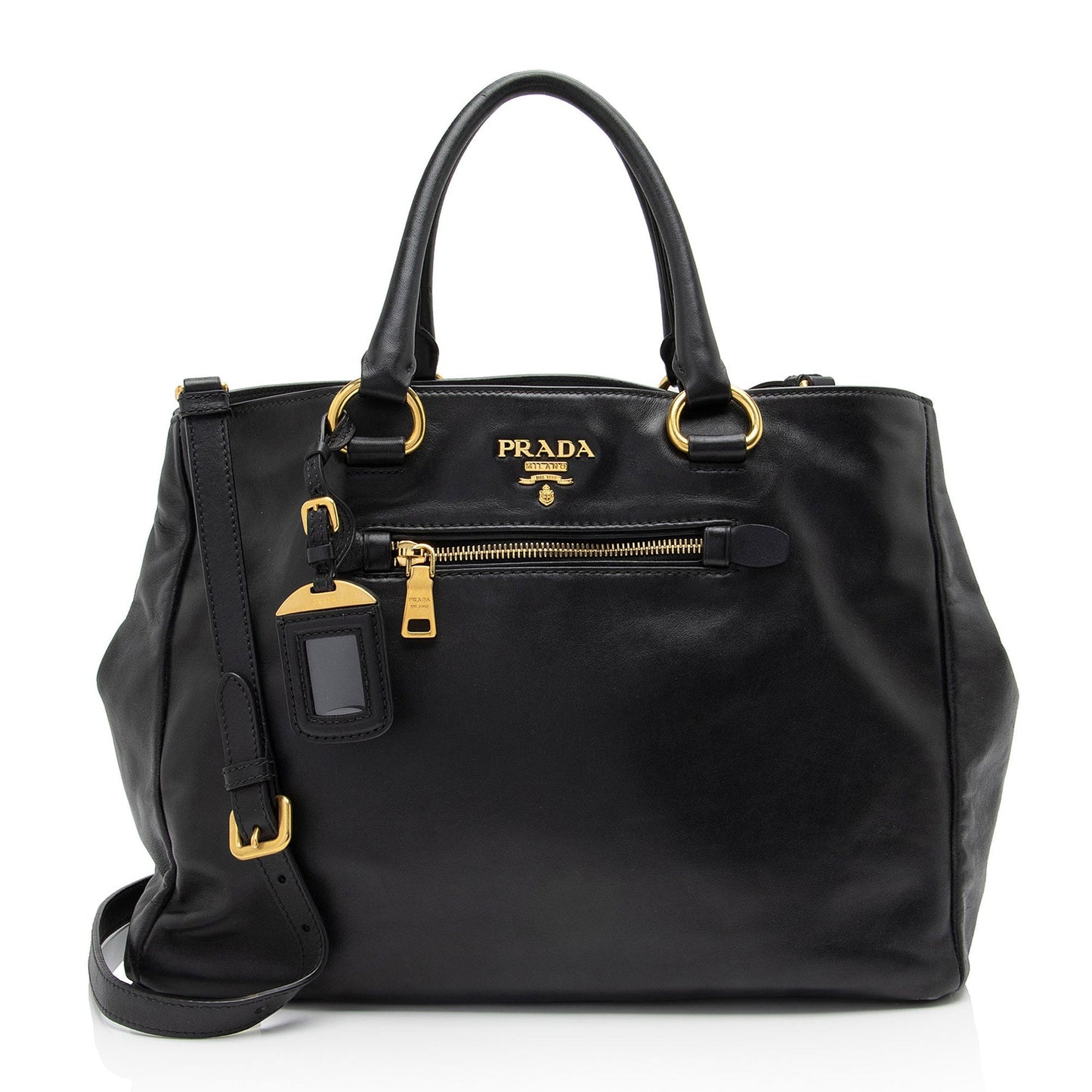 Prada Soft Calf Pocket Shopping Tote (SHF-neGuwb)