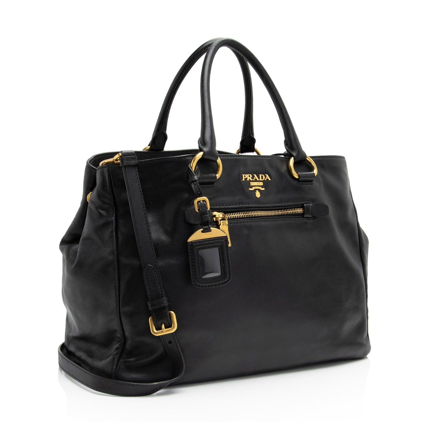 Prada Soft Calf Pocket Shopping Tote (SHF-neGuwb)