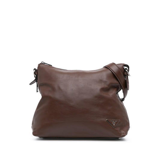 Prada Soft Calf Side Zip Hobo