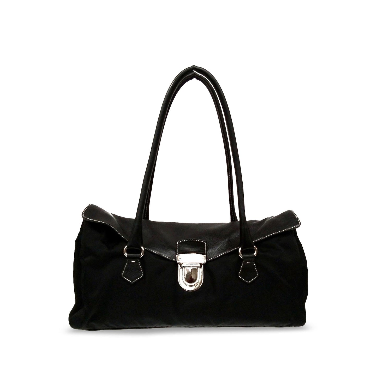 Prada Soft Calf and Tessuto Easy Shoulder Bag (SHG-IgRcvW)