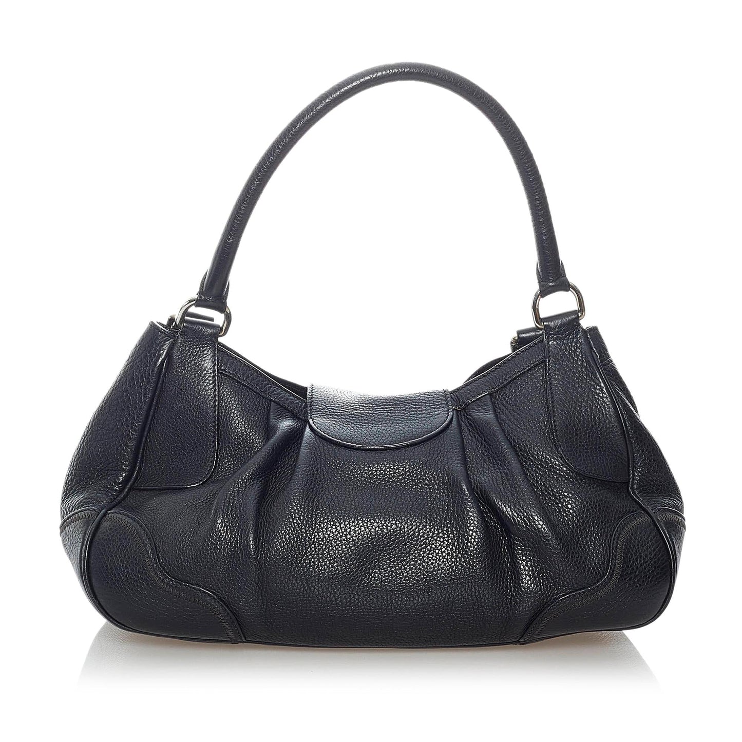 Prada Sound Lock Leather Shoulder Bag (SHG-31380)