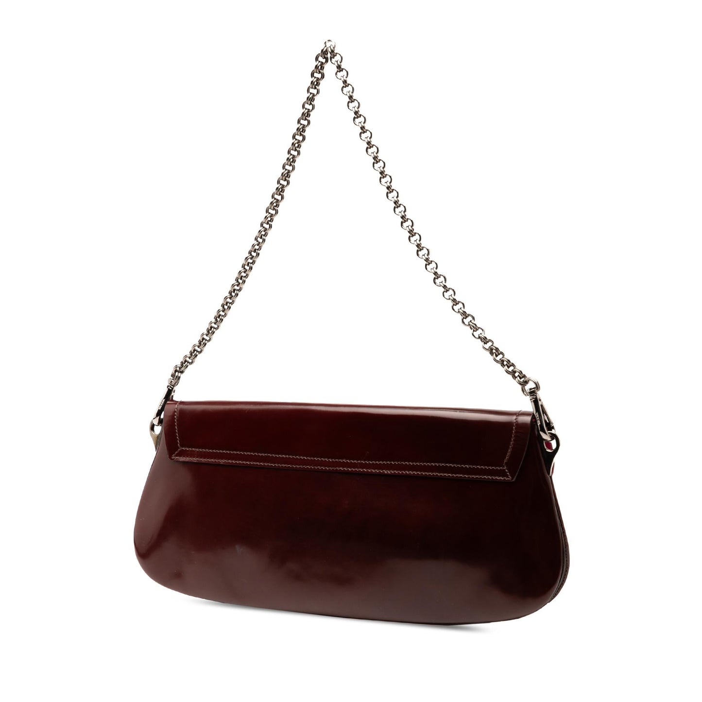 Prada Spazzolato Mirror Chain Flap