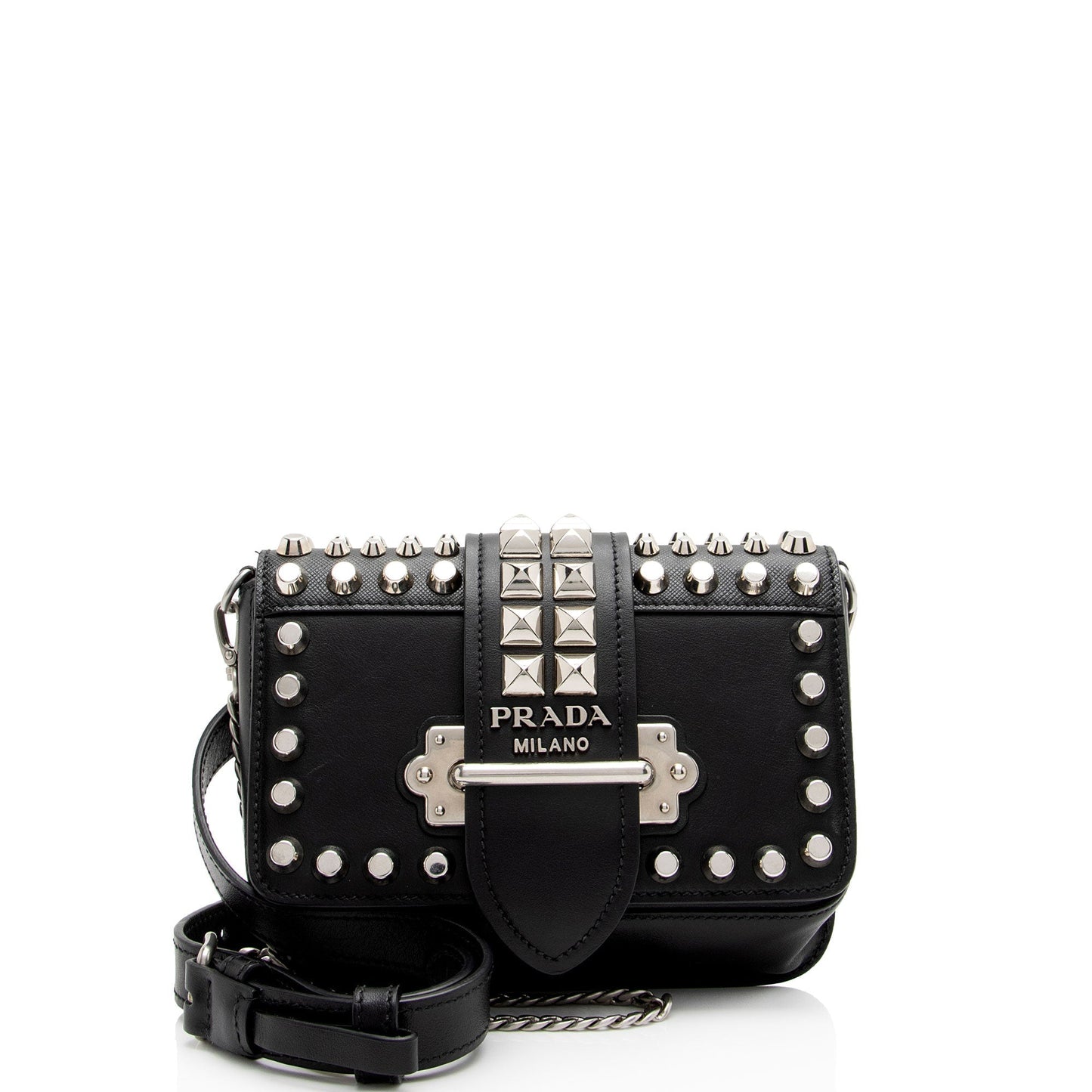 Prada Studded Saffiano Cahier Belt Bag (SHF-TSxdIG)