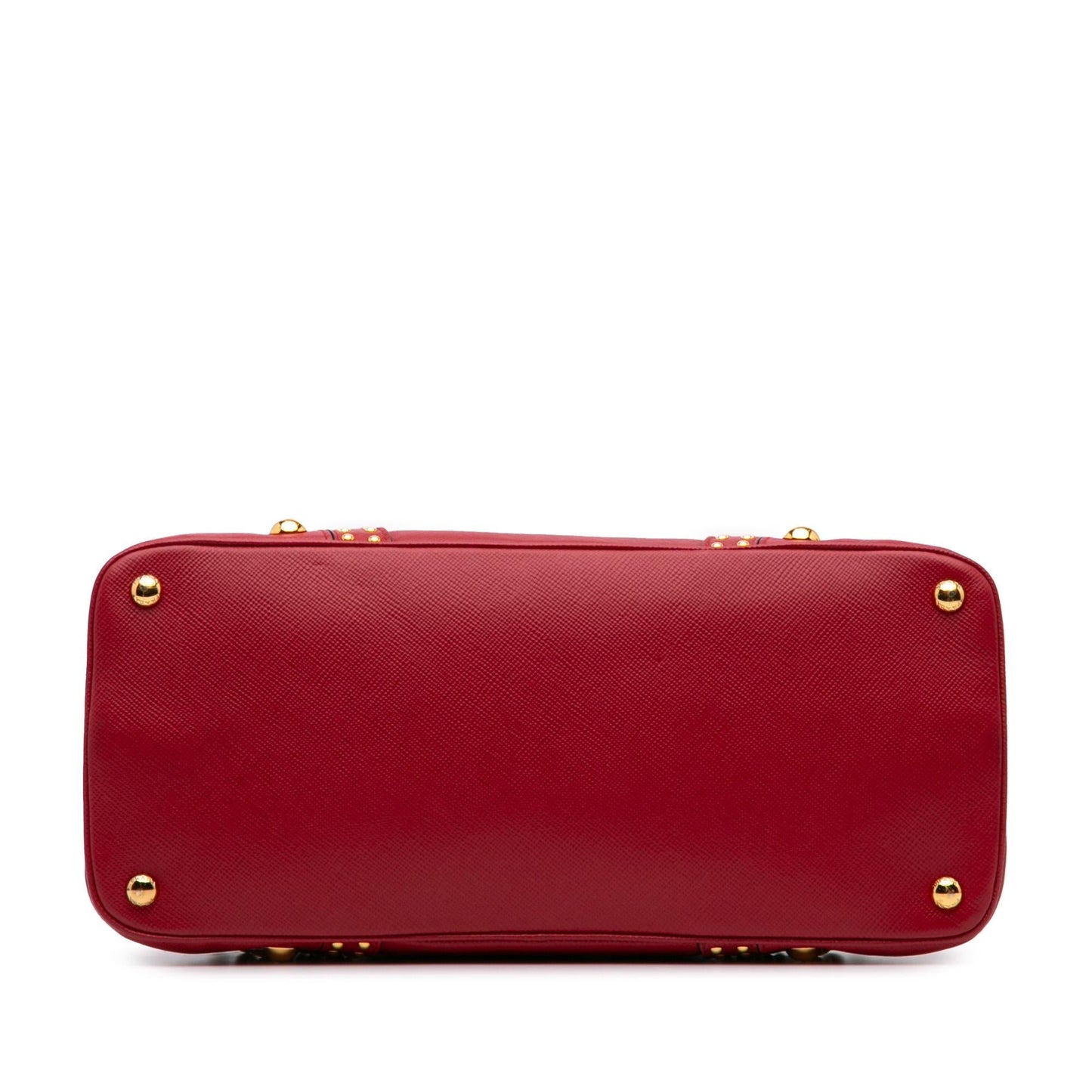 Prada Studded Saffiano Cuir Promenade Satchel