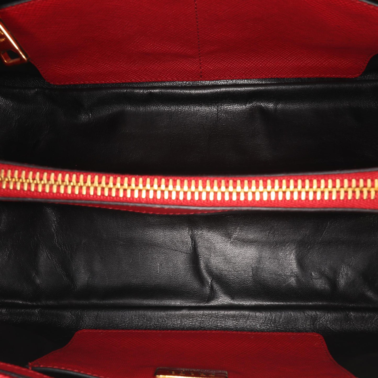 Prada Studded Saffiano Cuir Promenade Satchel