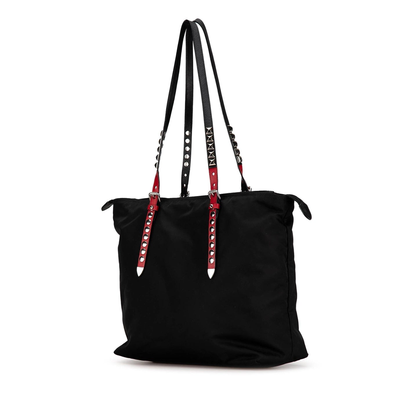 Prada Studded Tessuto New Vela Satchel