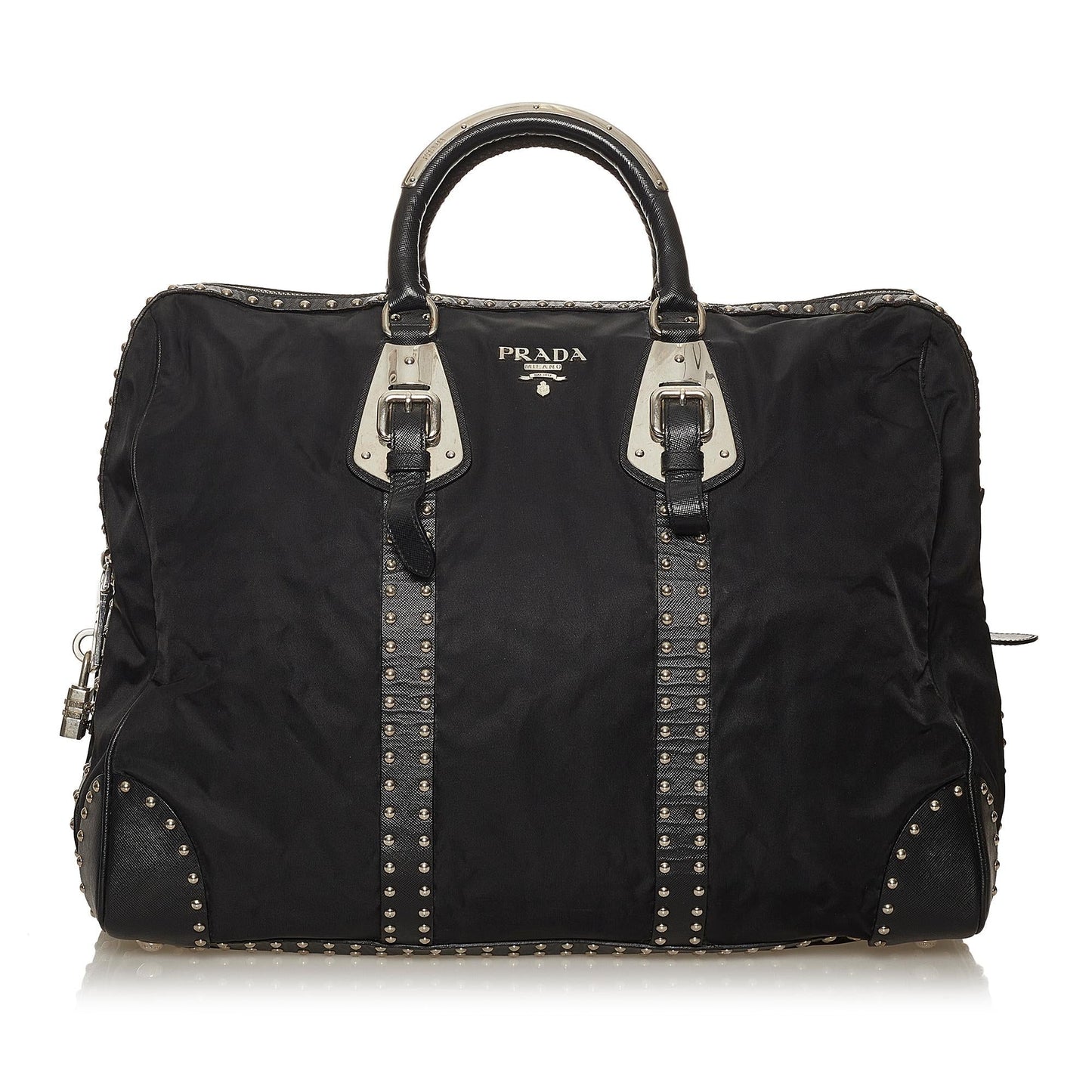 Prada Studded Tessuto Tote Bag (SHG-28533)