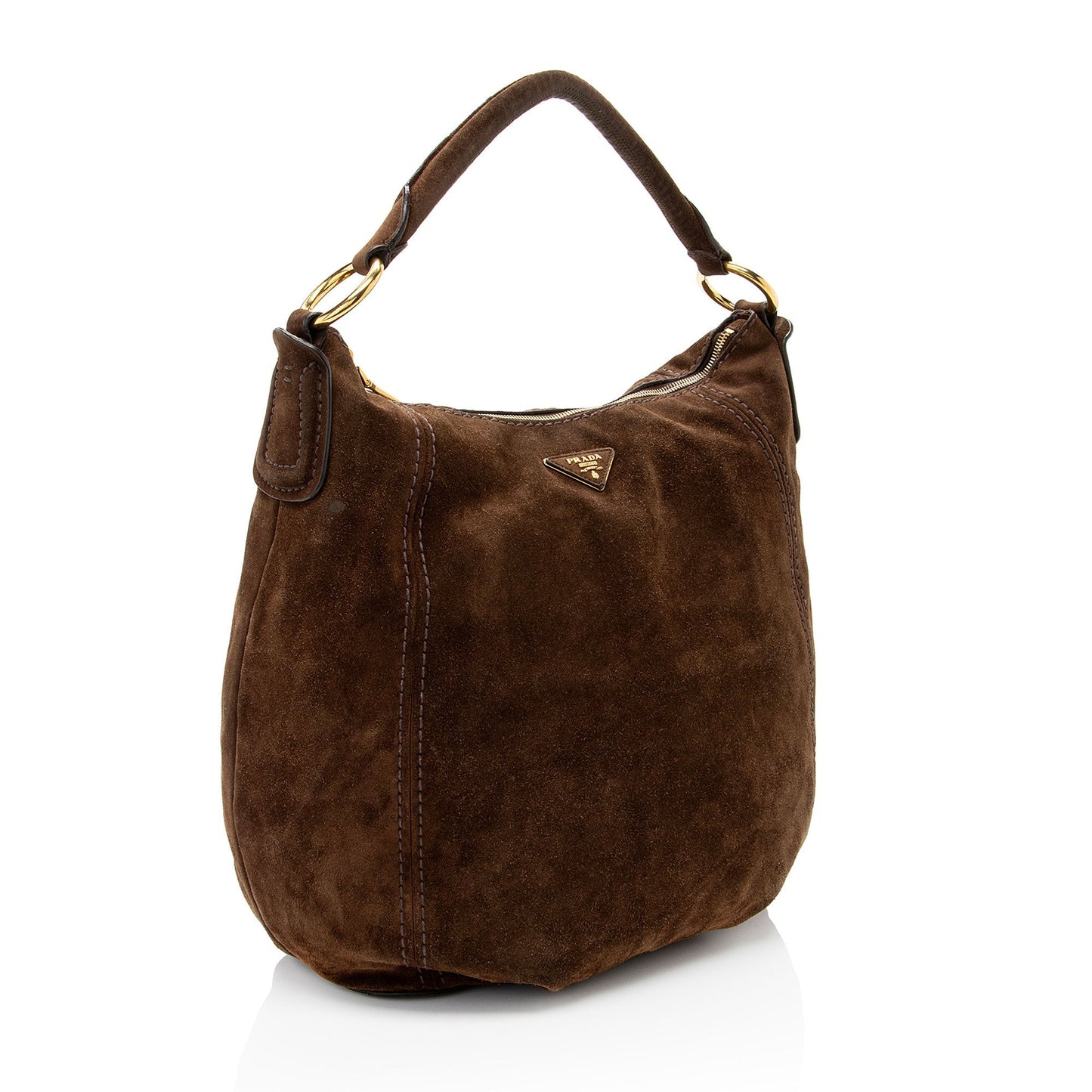 Prada Scamosciato Suede Hobo (SHF-hH2jDe)