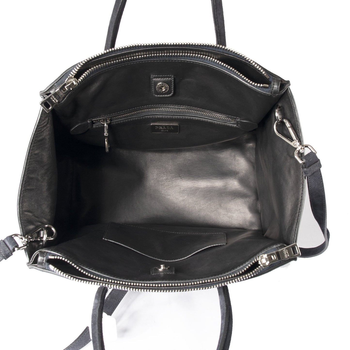 Prada Suede Twin Pocket Tote