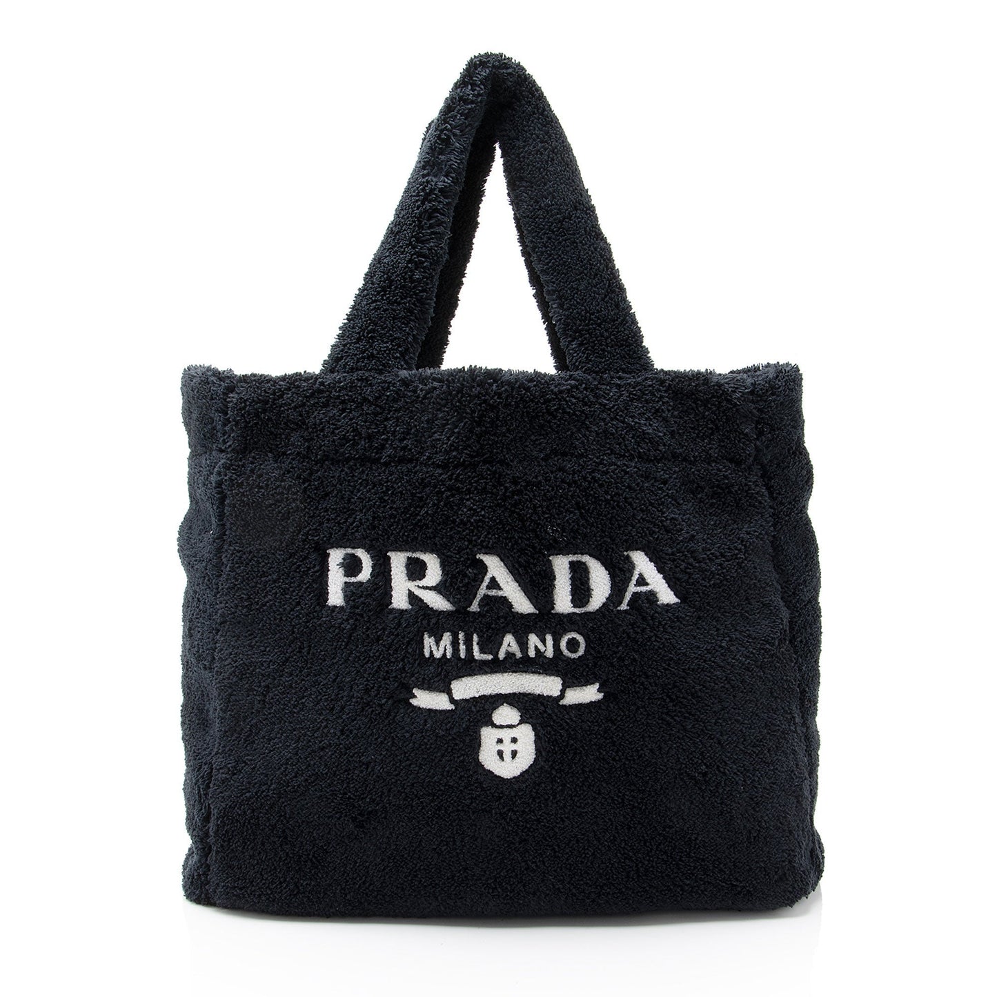 Prada Terry Cloth Logo Tote