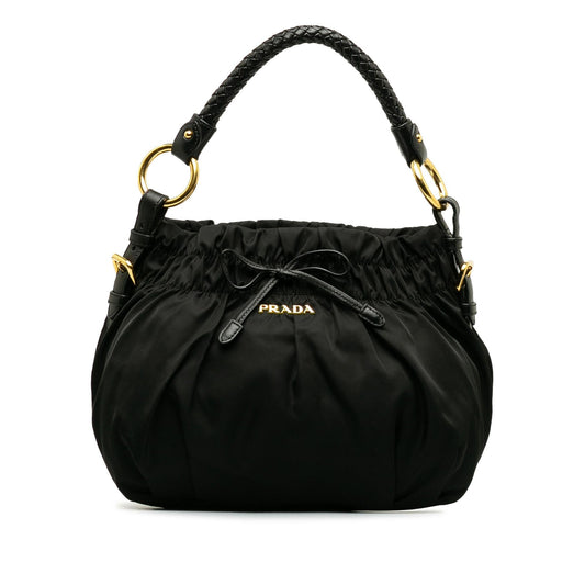 Prada Tessuto Bow Hobo (SHG-aYDJME)