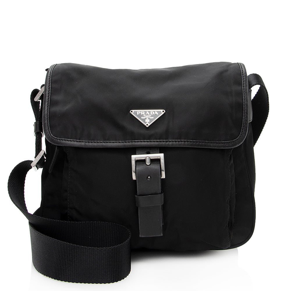 Prada Tessuto Buckle Messenger Bag (SHF-20126)