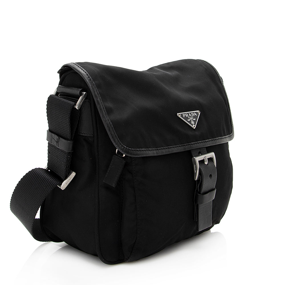 Prada Tessuto Buckle Messenger Bag (SHF-20126)