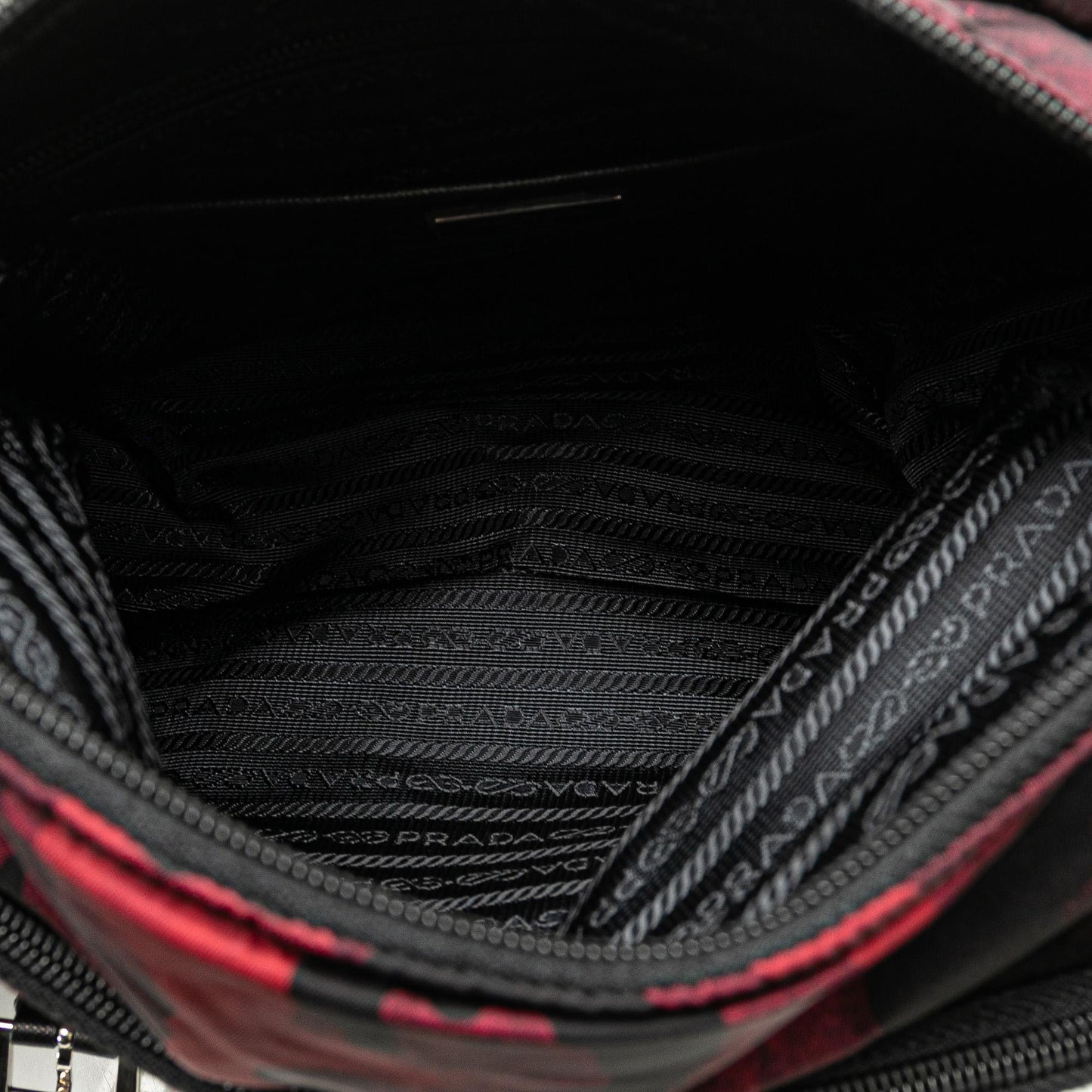 Prada Tessuto Camouflage Zip Double Buckle Messenger Bag (SHG-8MueOz)