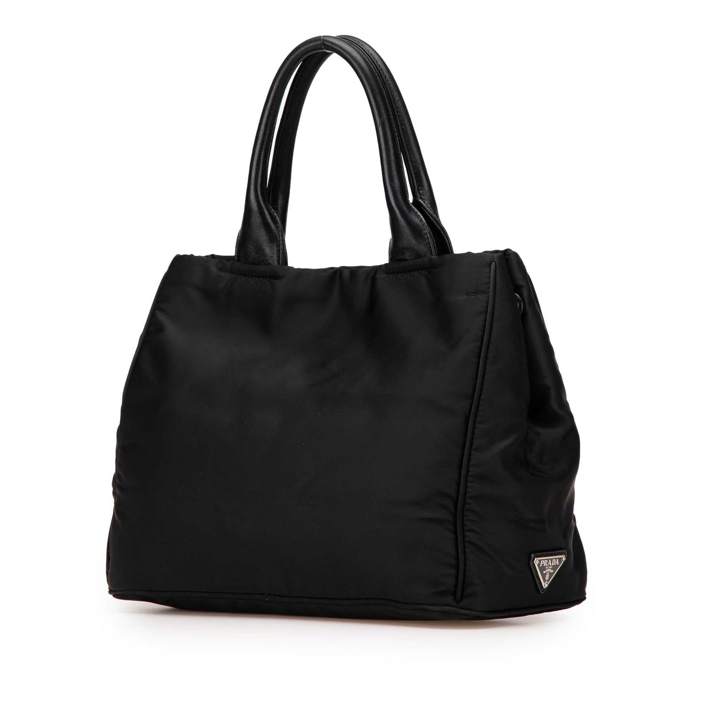 Prada Tessuto Canapa Logo Bow Satchel