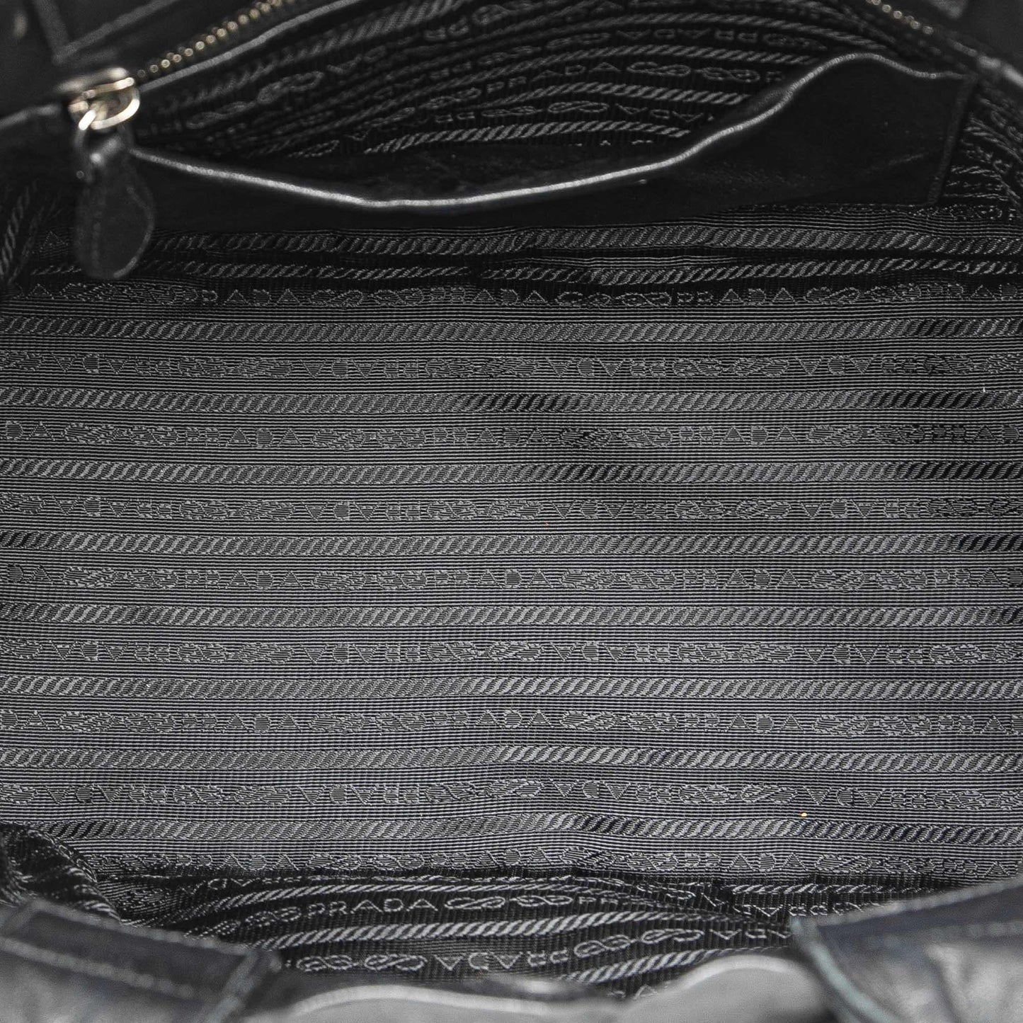 Prada Tessuto Canapa Logo Bow Satchel