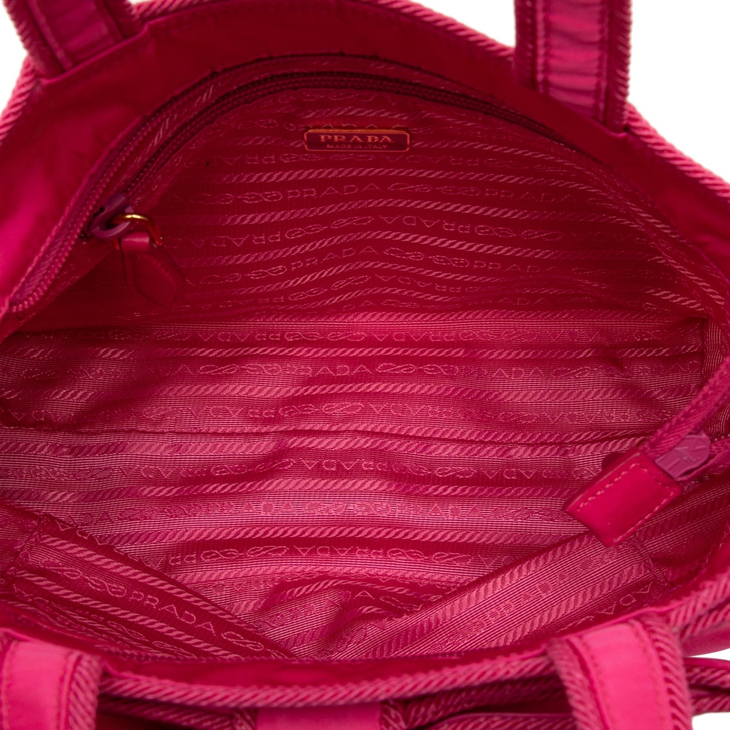 Prada Tessuto Canapa Logo Bow Satchel