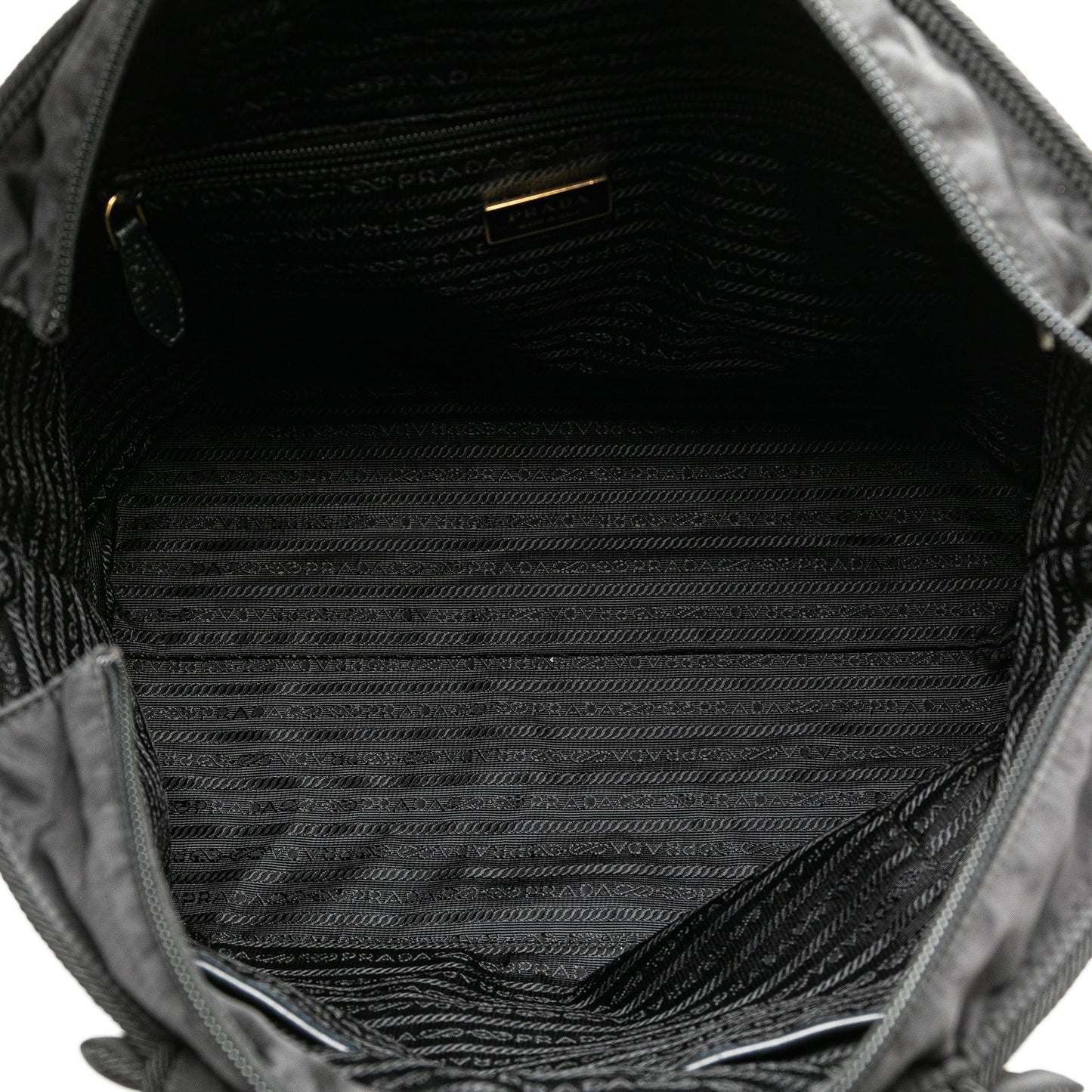 Prada Tessuto Canapa Logo Bow Tote