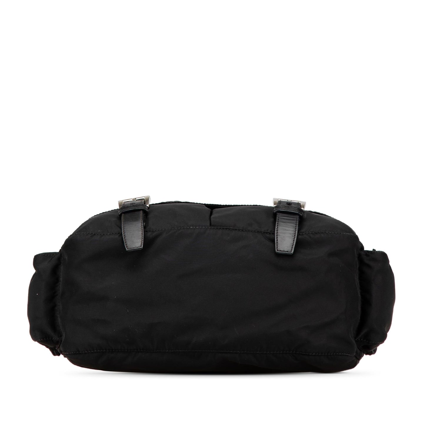 Prada Tessuto Double Buckle Messenger Bag