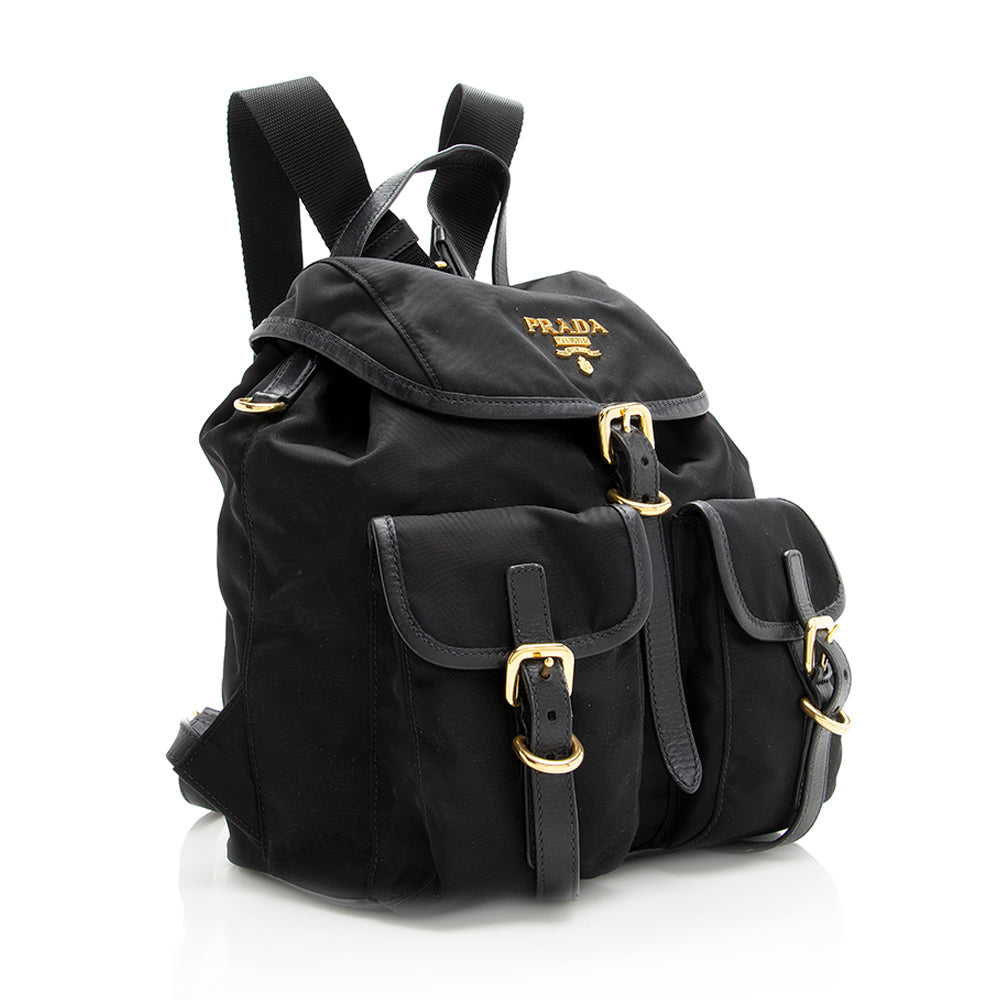 Prada Tessuto Double Pocket Small Backpack (SHF-19407)