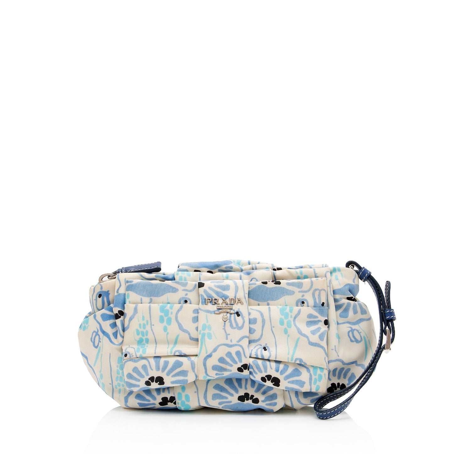Prada Tessuto Floral Bow Wristlet (SHF-aJyhXo)
