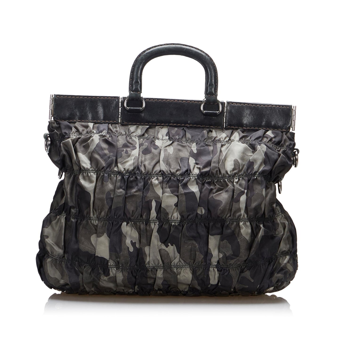Prada Tessuto Gaufre Camouflage Business Bag (SHG-WuXMhK)