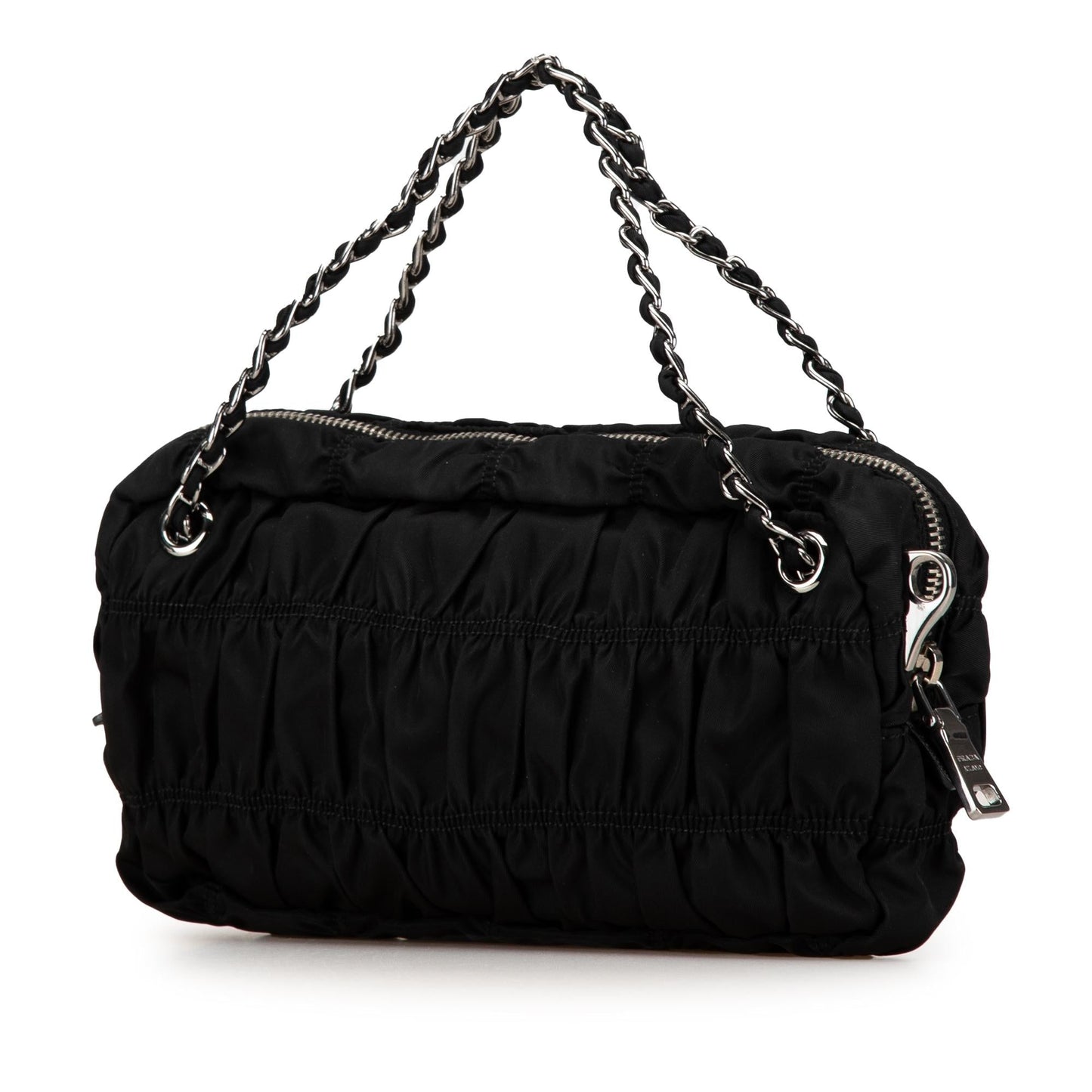 Prada Tessuto Gaufre Chain Satchel