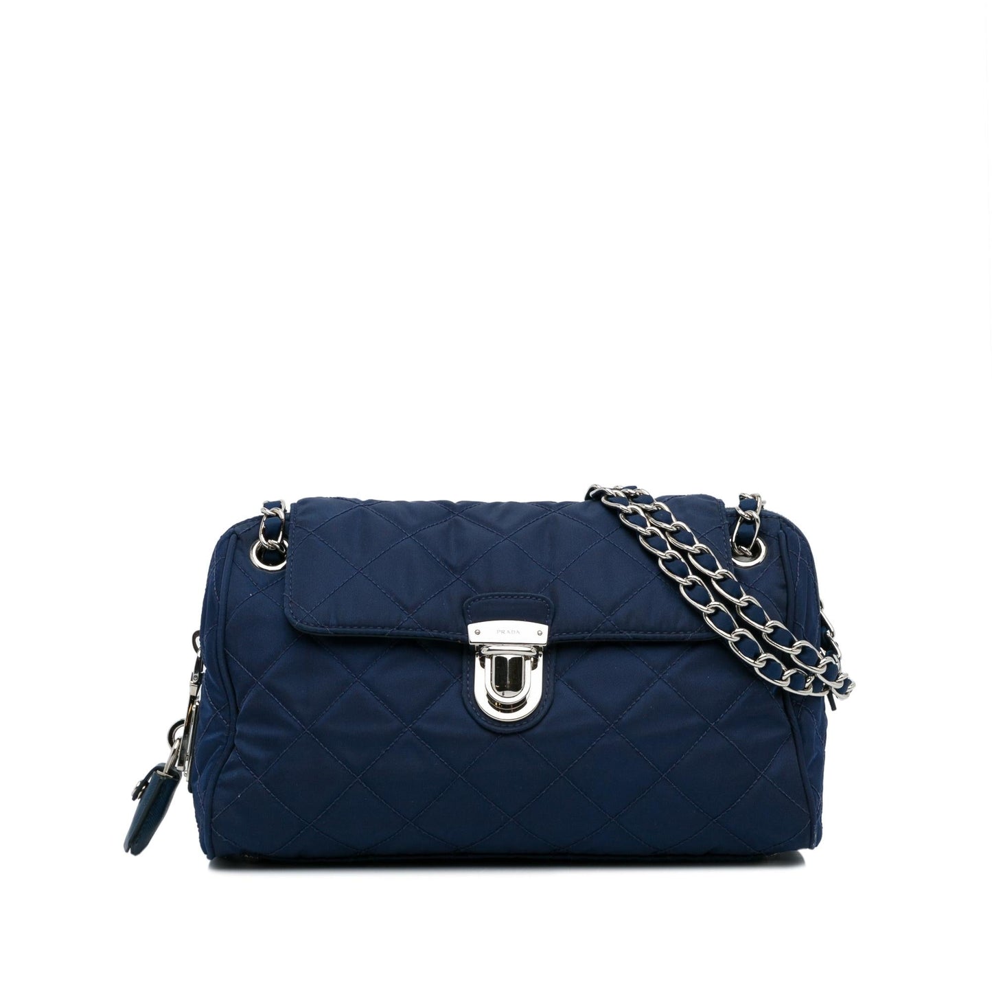 Prada Tessuto Impuntu Chain Flap Shoulder Bag (SHG-9JSQjl)