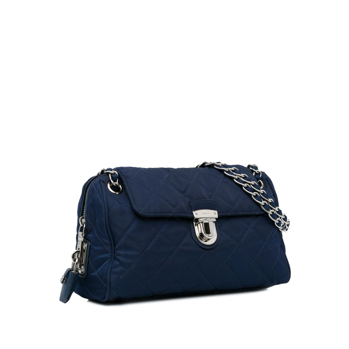 Prada Tessuto Impuntu Chain Flap Shoulder Bag (SHG-9JSQjl)