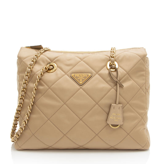 Prada Tessuto Impunturato Re-Edition 1995 Chain Medium Shoulder Bag
