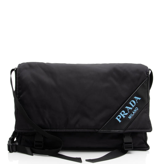 Prada Tessuto Mirage Buckle Messenger (SHF-Gph57r)