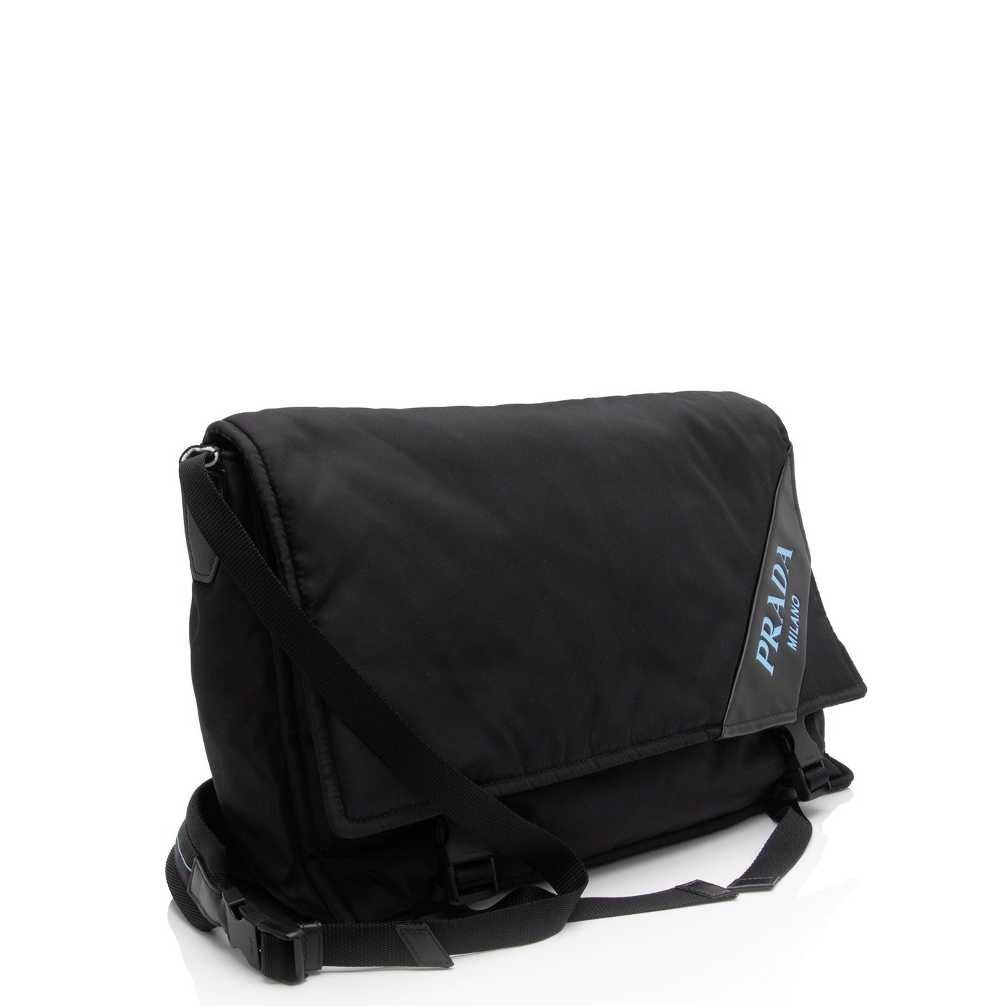 Prada Tessuto Mirage Buckle Messenger (SHF-Gph57r)