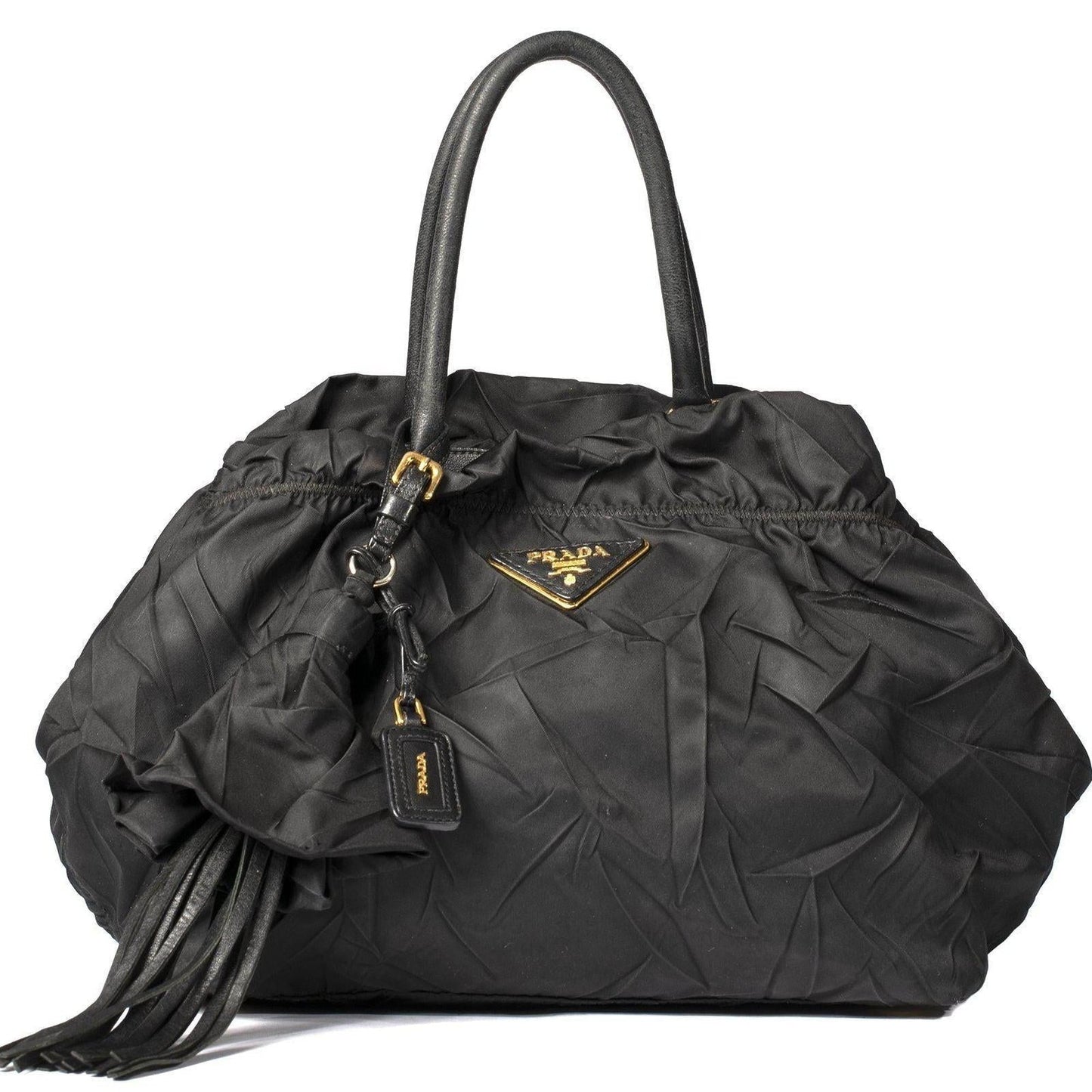 Prada Tessuto Nylon Tassel Handbag
