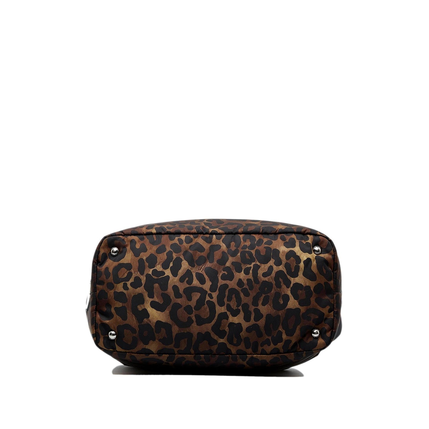 Prada Tessuto Reversible Leopard Print Satchel (SHG-8XErkH)
