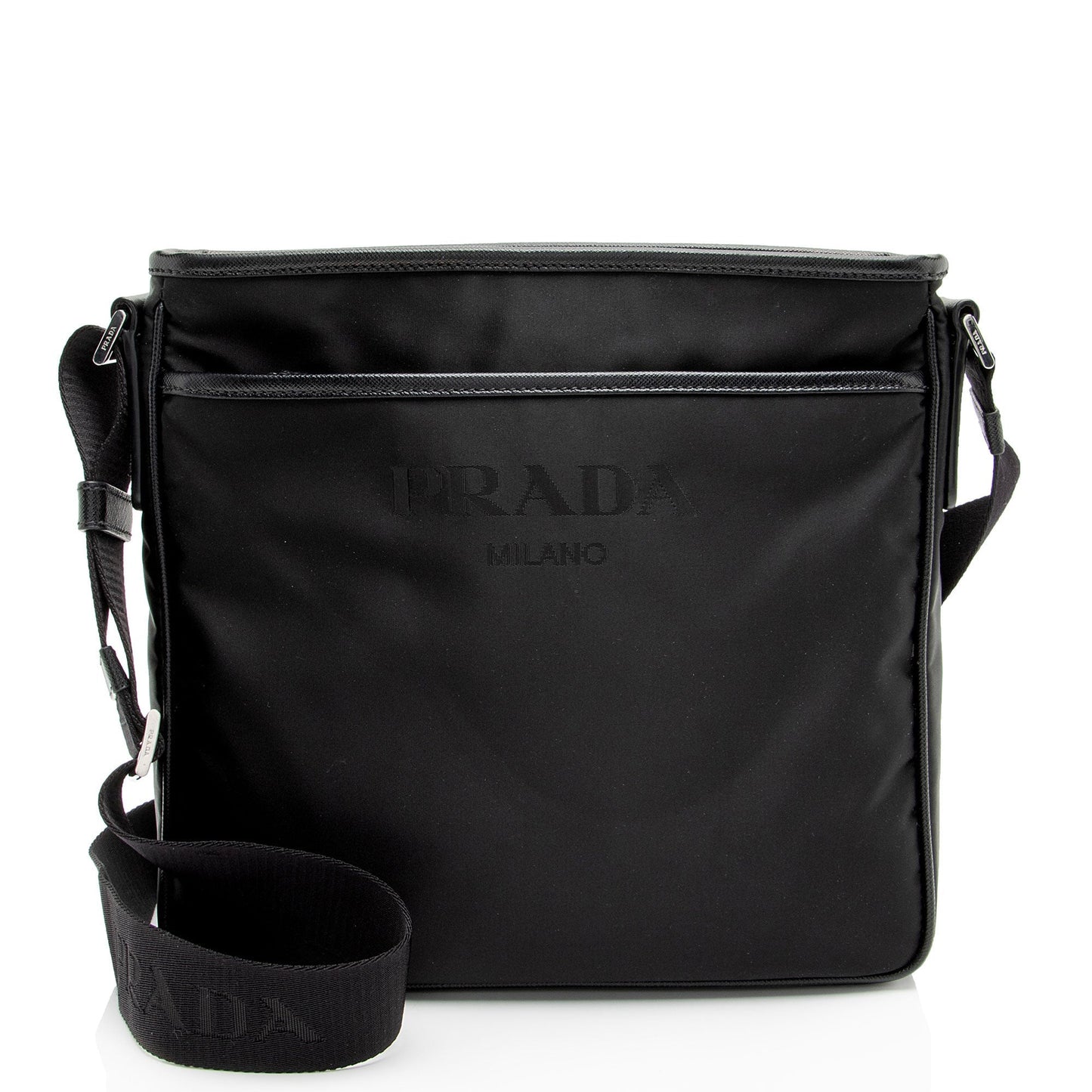 Prada Tessuto Saffiano Flat Messenger