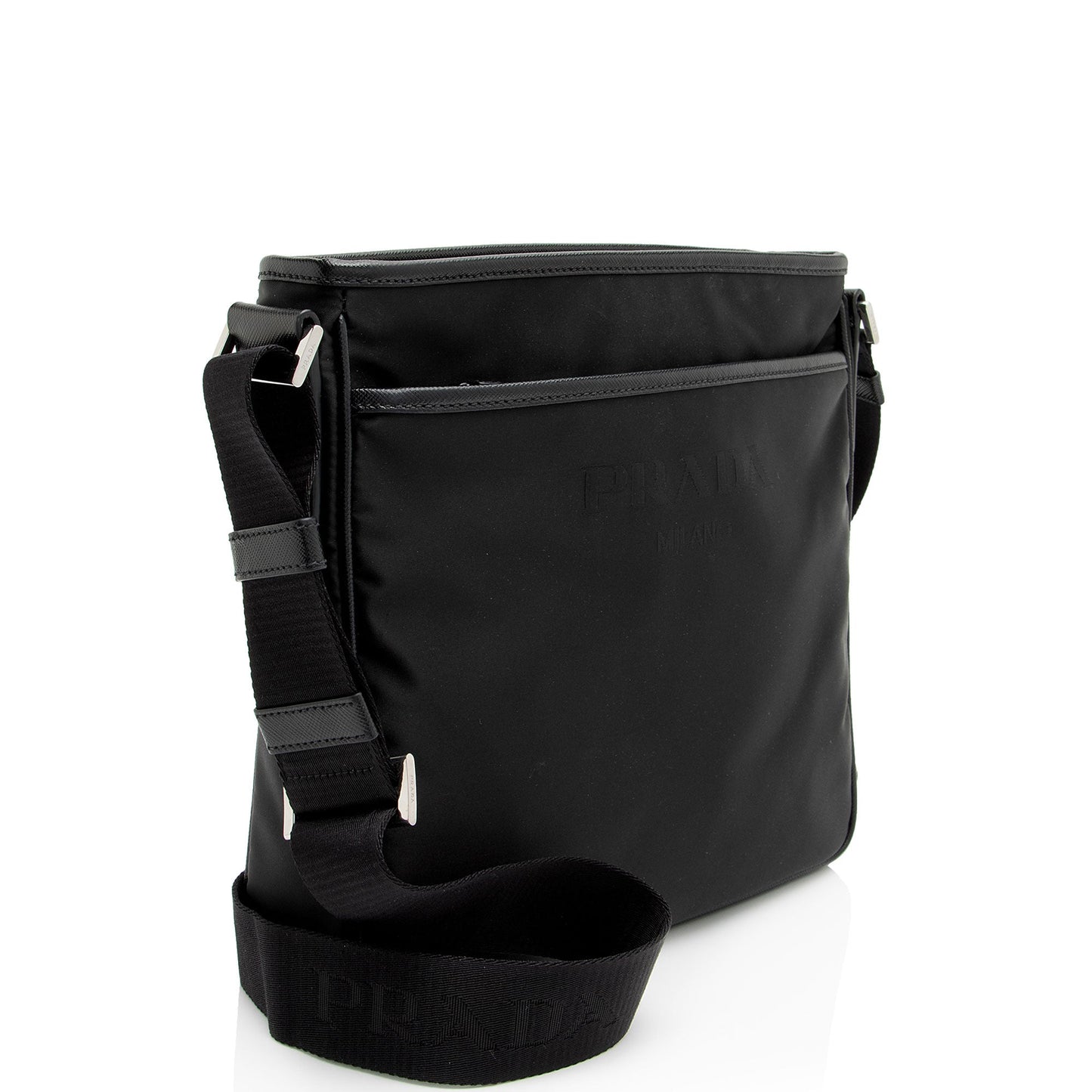 Prada Tessuto Saffiano Flat Messenger