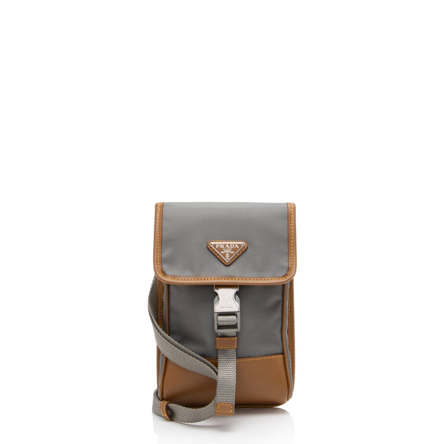 Prada Tessuto Saffiano Phone Crossbody (SHF-Ho2RHY)