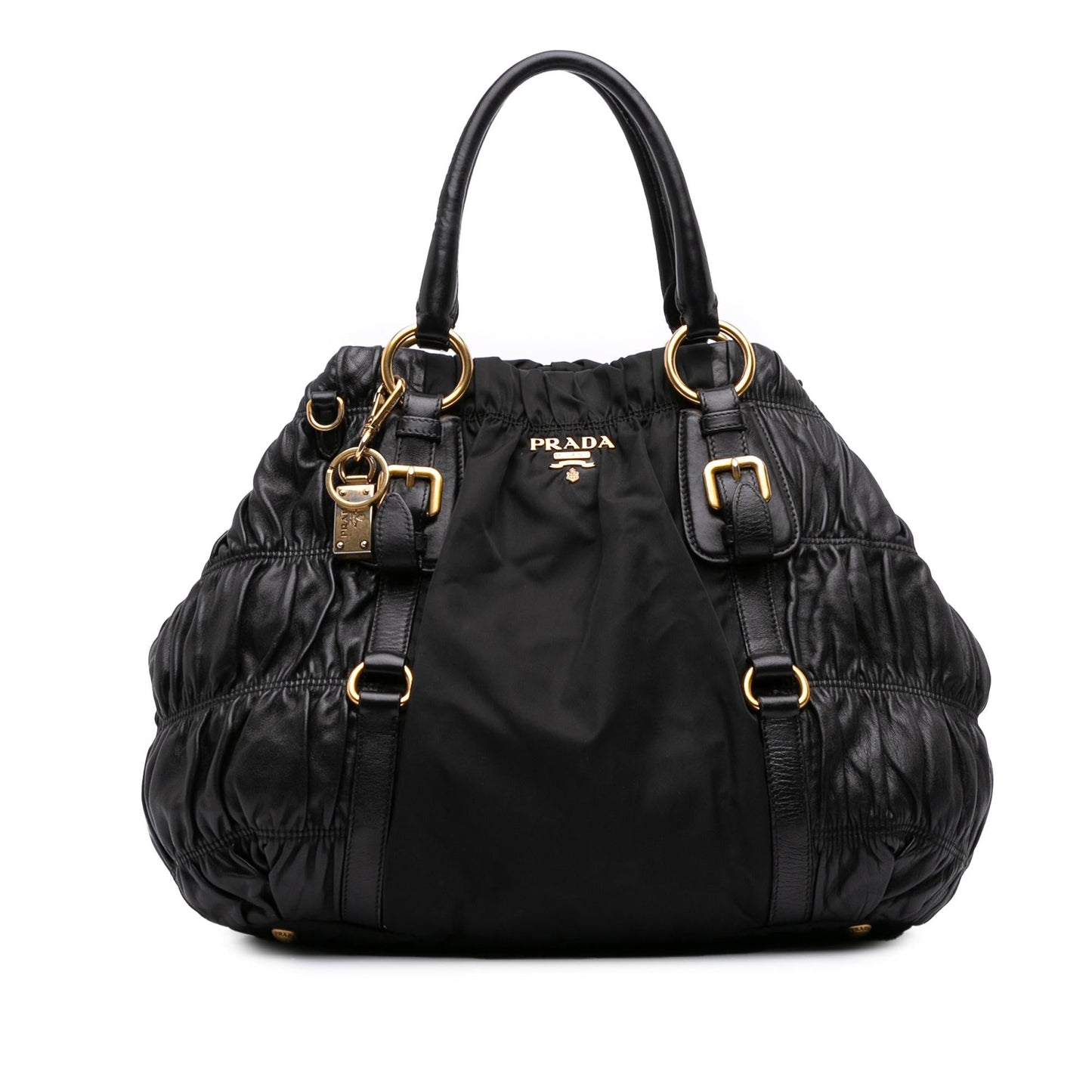 Prada Tessuto and Nappa Gaufre Satchel